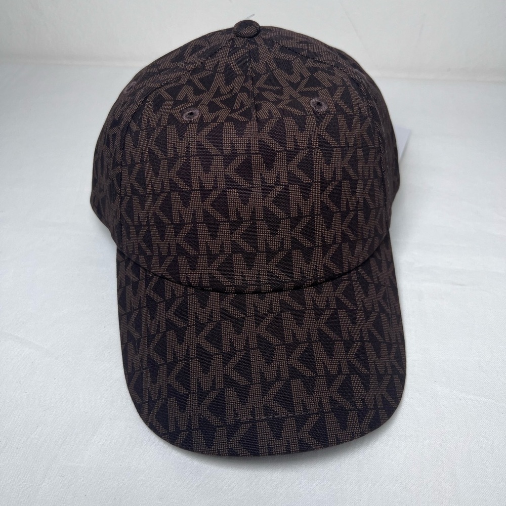 Michael Kors Logo Unisex Adjustable Baseball Hat Brown One Size